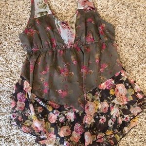 Band of Gypsies Flowy Sheer Tank (Large)